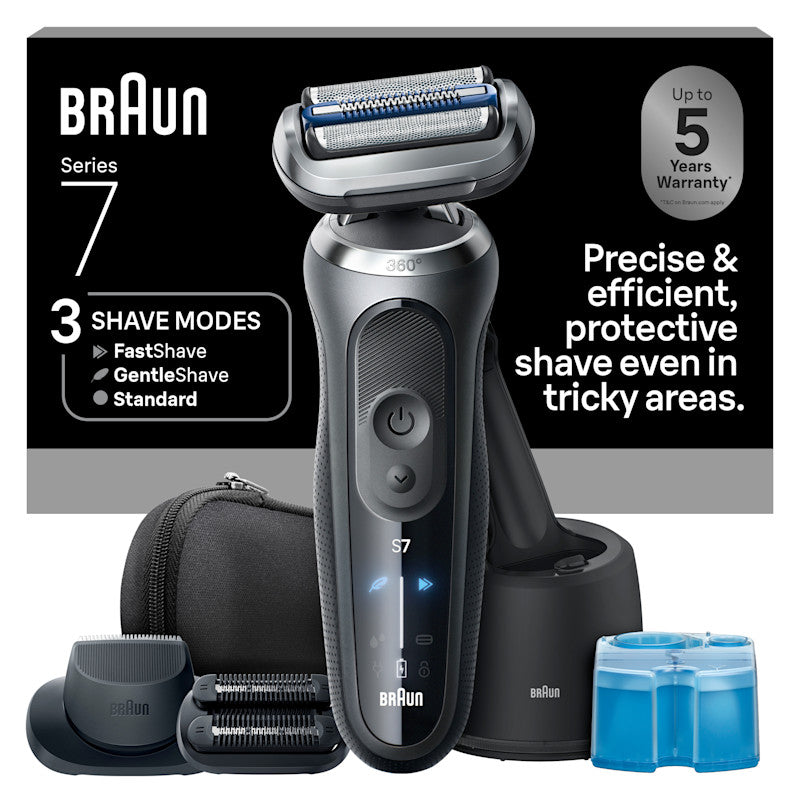 Series 7 Electric Shaver with SmartCare Center Stubbler Trimmer 7185cc