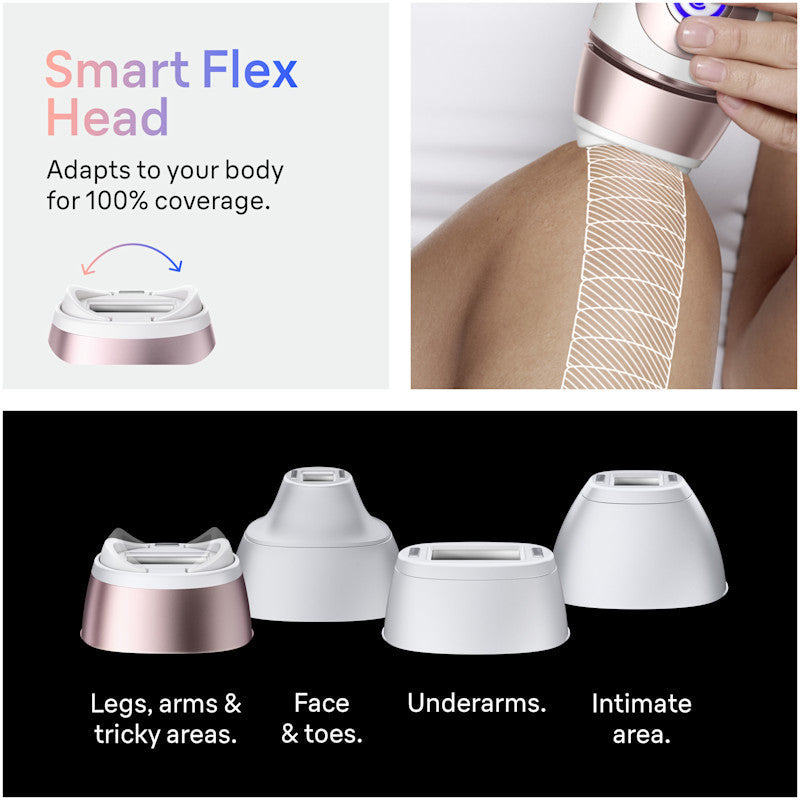 Braun Skin i·expert Smart IPL: At Home Alternative to Laser Hair Removal with 3 Caps and Leather Pouch PL7243