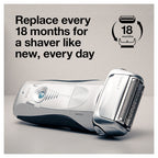 Braun Electric Shaver Head Replacement Part 70s Silver Compatible with Legacy Series 7 Electric Razors for Men