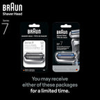 Braun Electric Shaver Head Replacement Part 74s Silver Compatible with Series 7 Electric Razors for Men