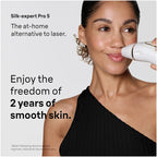 Braun Silk·expert Pro 5 IPL: Alternative to Laser Hair Removal with 2 Caps and Leather Pouch PL5157