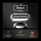 Braun Electric Shaver Head Replacement Part 74s Silver Compatible with Series 7 Electric Razors for Men