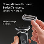 Braun Electric Shaver Head Replacement Part 74s Silver Compatible with Series 7 Electric Razors for Men