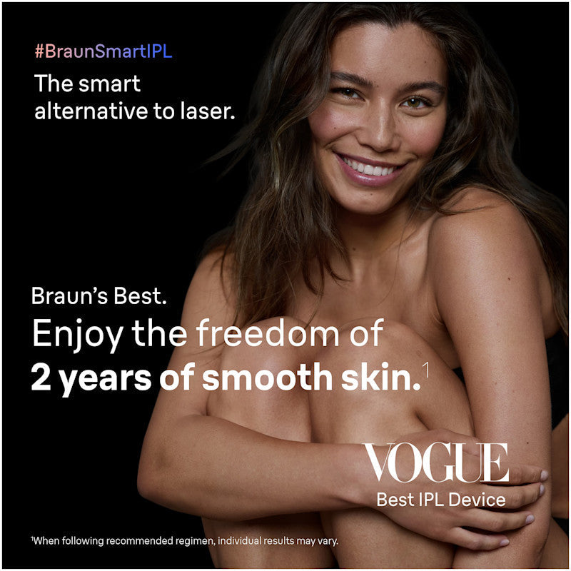 Braun Skin i·expert Smart IPL: At Home Alternative to Laser Hair Removal with 4 Caps and Vanity Case PL7387